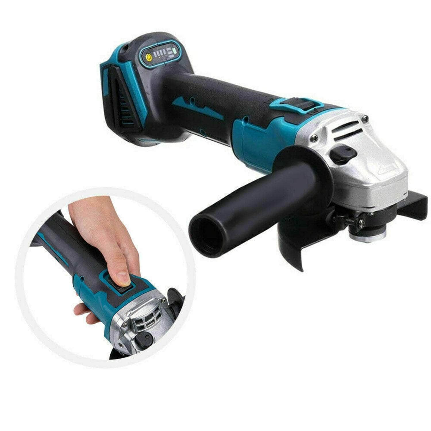 Brushless Cordless Angle Grinder With 2x Li-ion Battery Charger 125mm Combo Kit