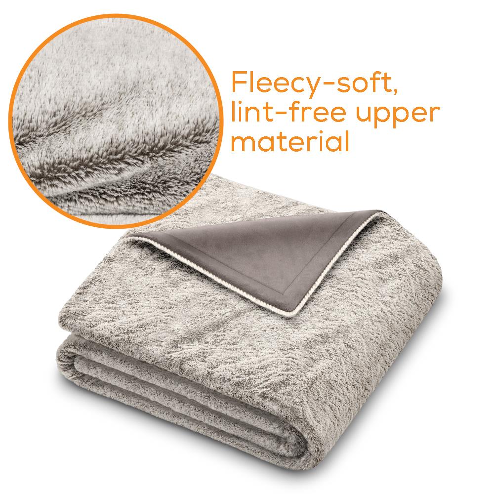 Buerer Heated Over blanket Throw (Cosy Nordic Toffee)