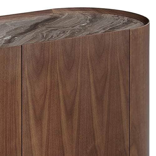 Buffet Mdf Melamine Interior Storage In Dark Walnut Colour
