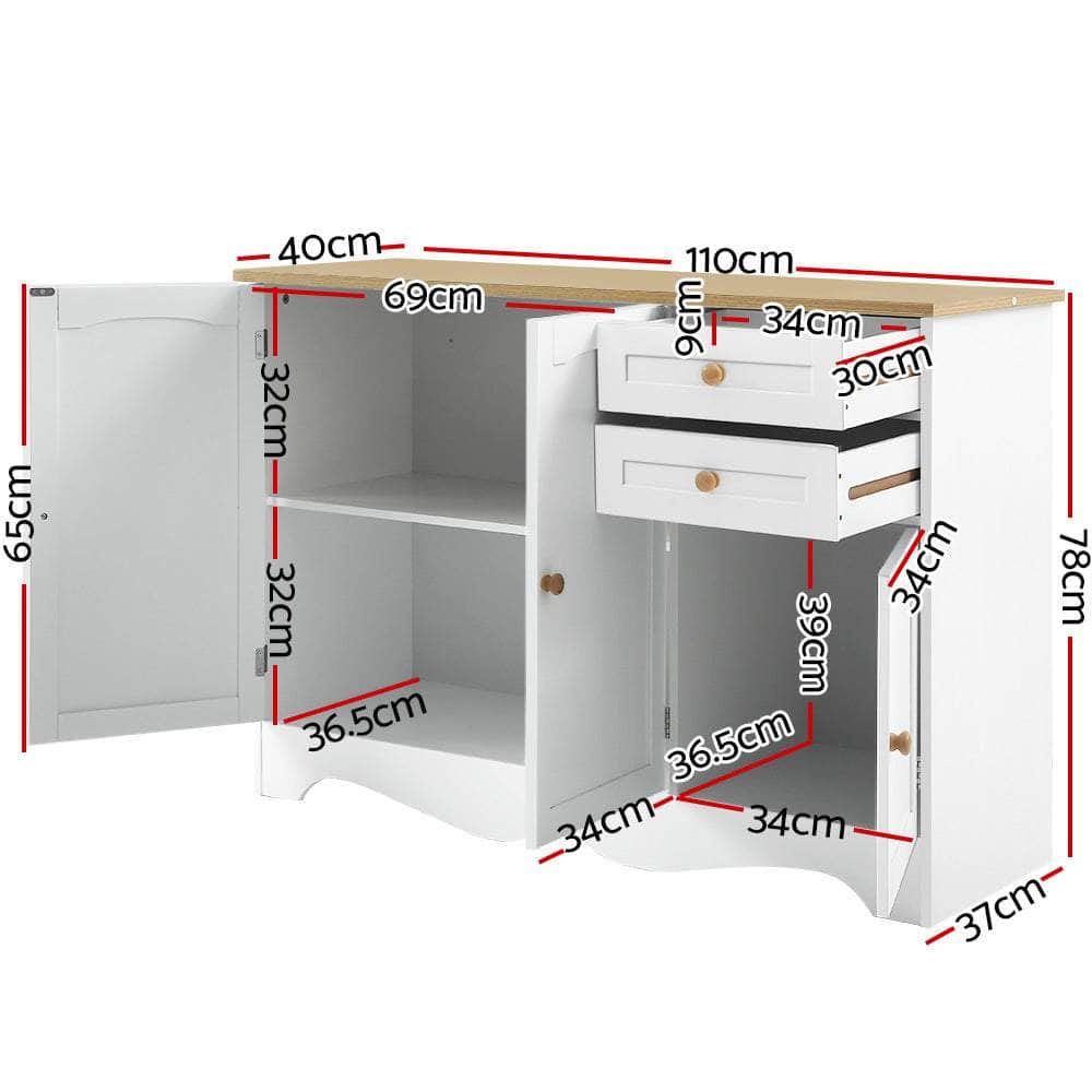 Buffet Sideboard 3 Doors - Berne White