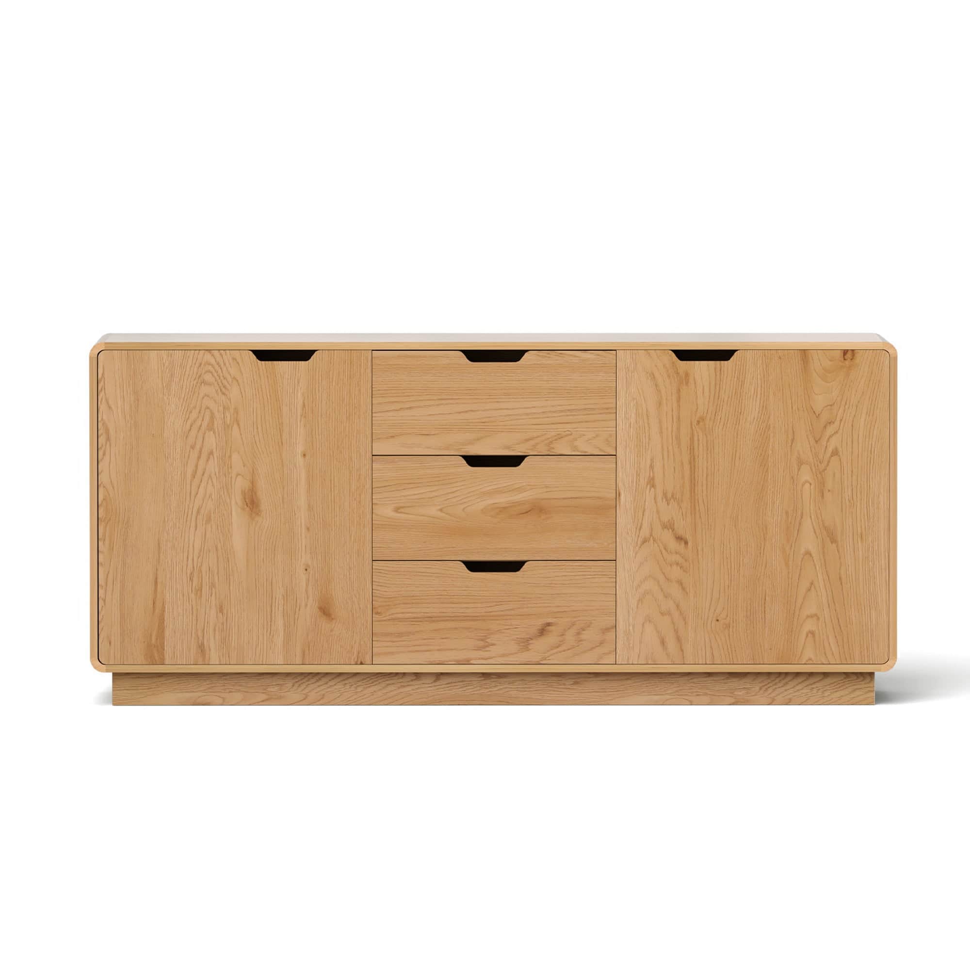 Buffet Sideboard Cabinet with Drawers Oak Scandinavian Modern Storage