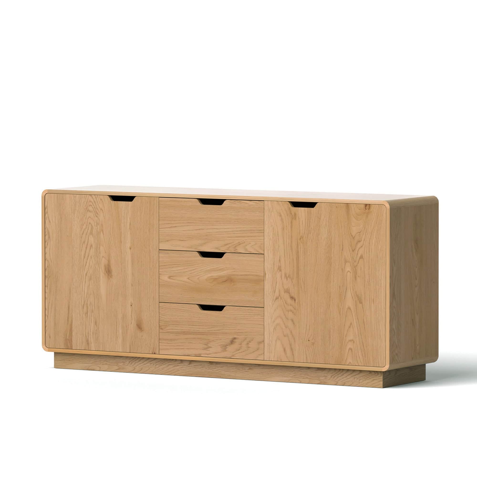 Buffet Sideboard Cabinet with Drawers Oak Scandinavian Modern Storage