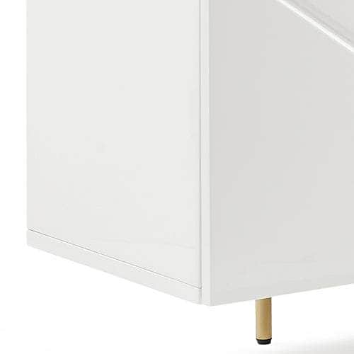 Buffet Sideboard Colour Ceramic Top Mdf In Glossy White Gold Colour