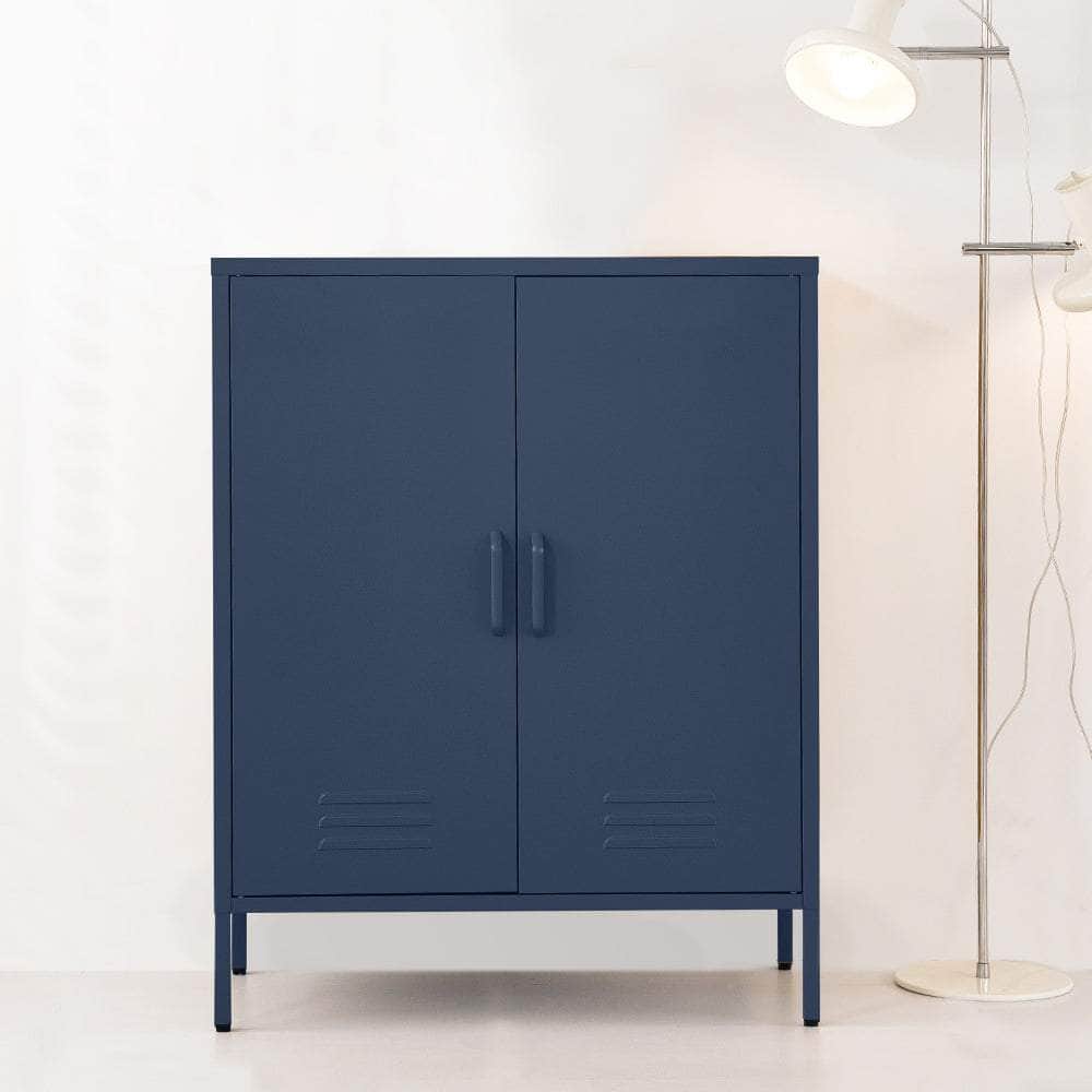 Buffet Sideboard Metal Cabinet - SWEETHEART Charcoal/Blue/Green