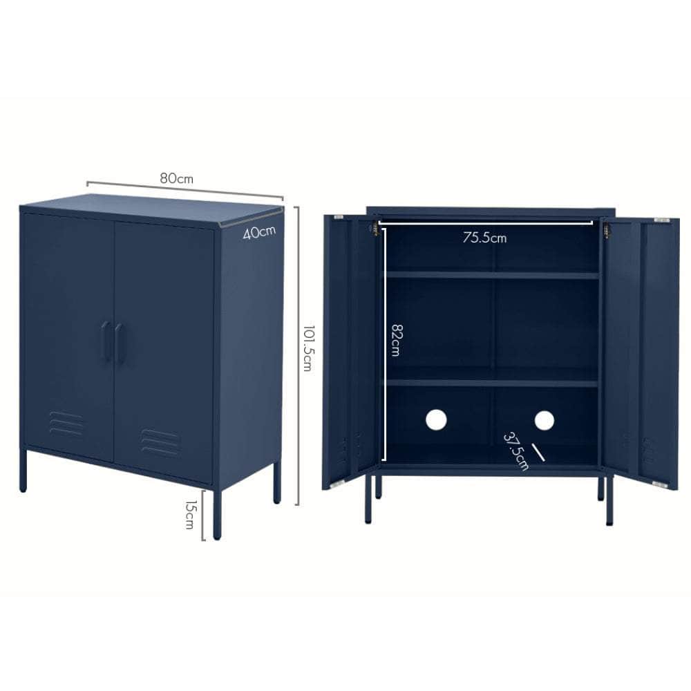 Buffet Sideboard Metal Cabinet - SWEETHEART Charcoal/Blue/Green