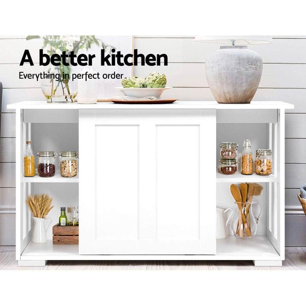 Buffet Sideboard Sliding Doors - Sera White
