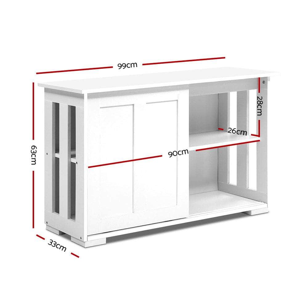Buffet Sideboard Sliding Doors - Sera White