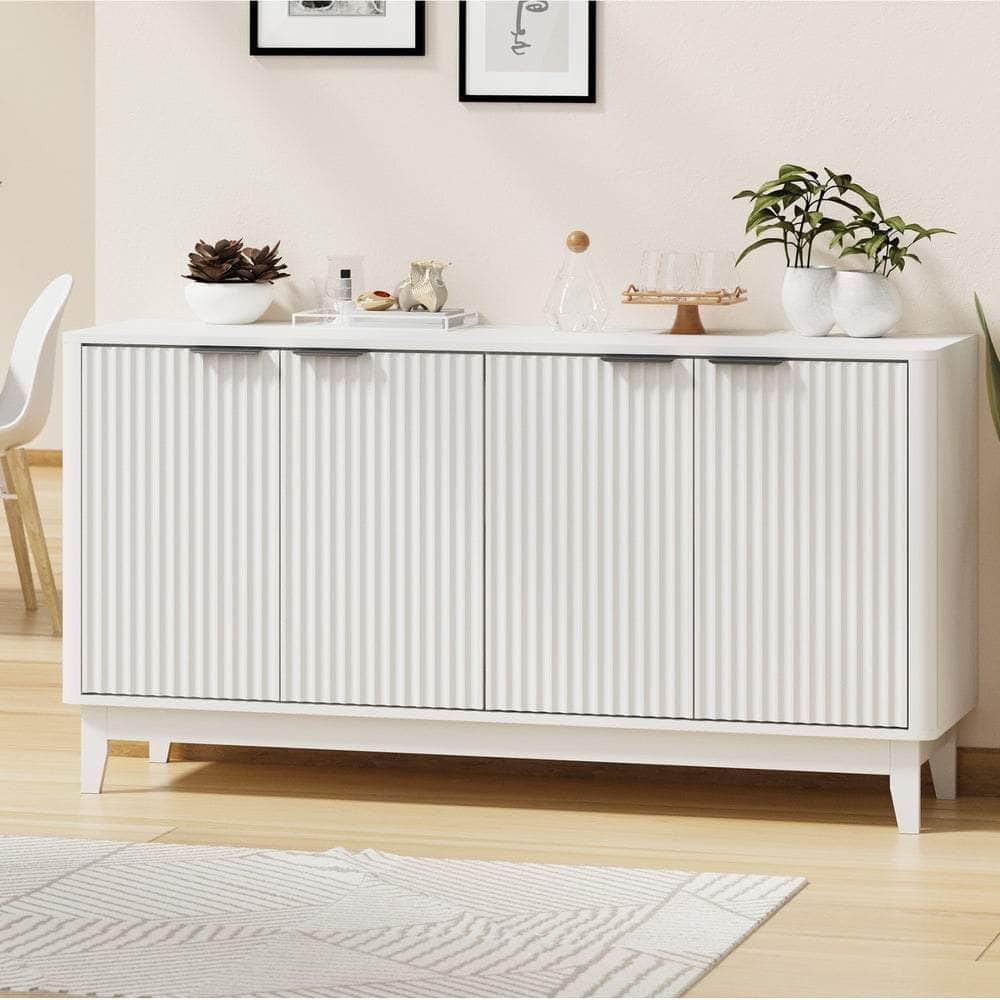 Buffet Sideboard Storage Cabinet 4 Doors Cupboard