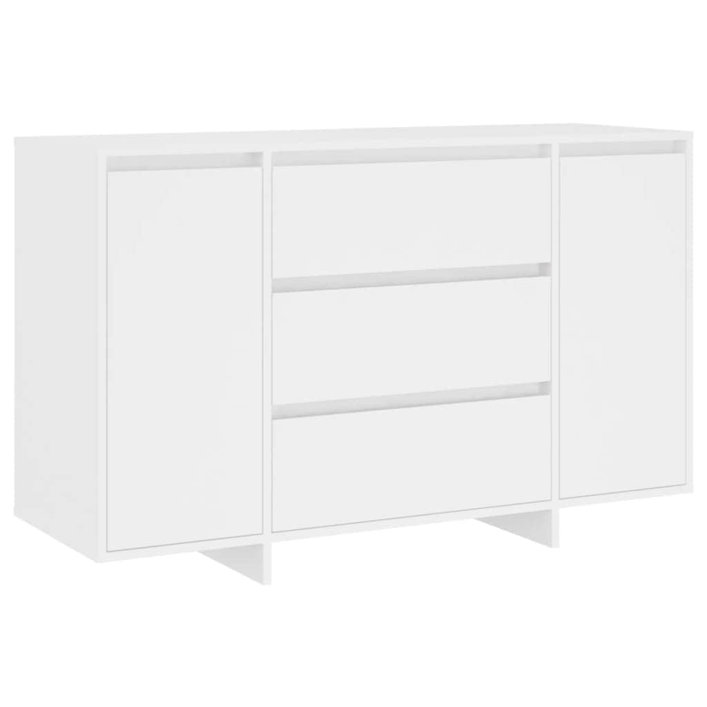 Buffets & Sideboard With 3 Drawers White Chipboard