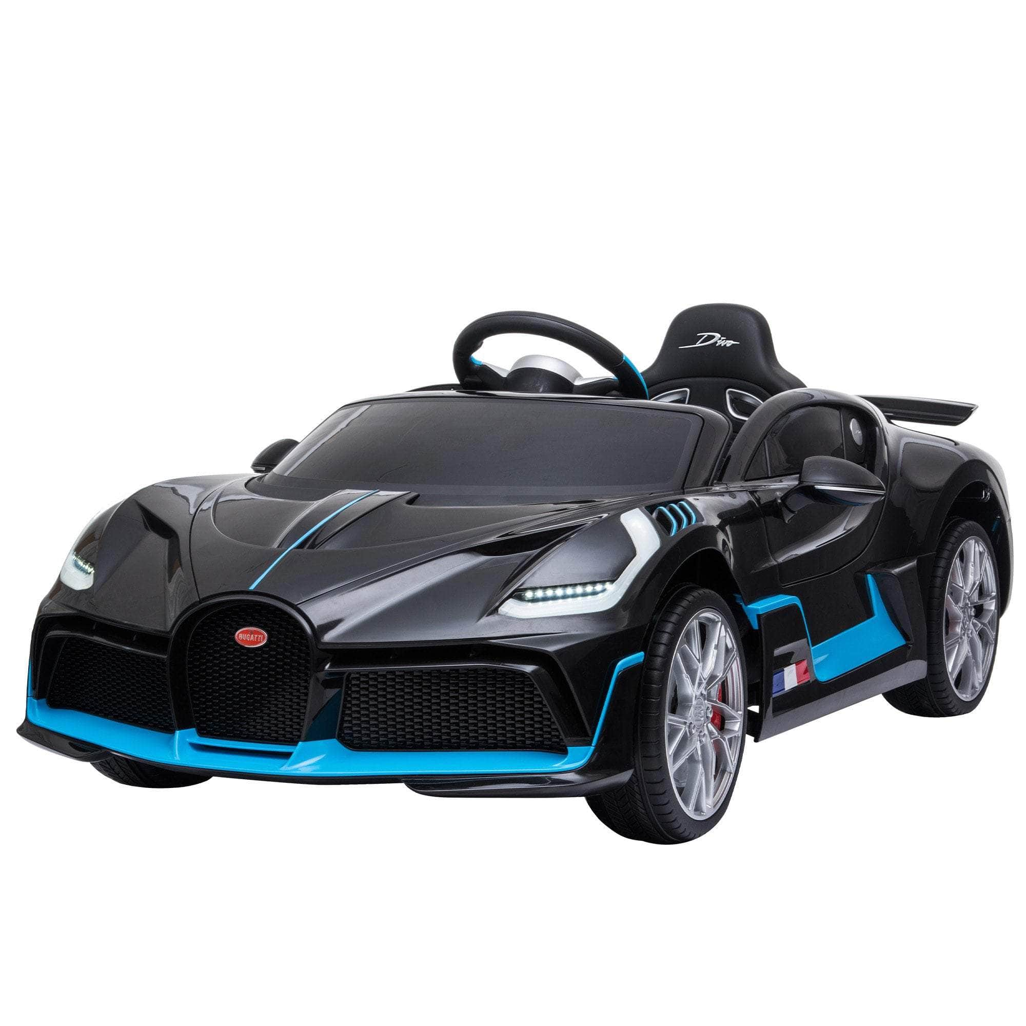 Bugatti Divo Kids Ride On Car Black/Blue/Red Edition