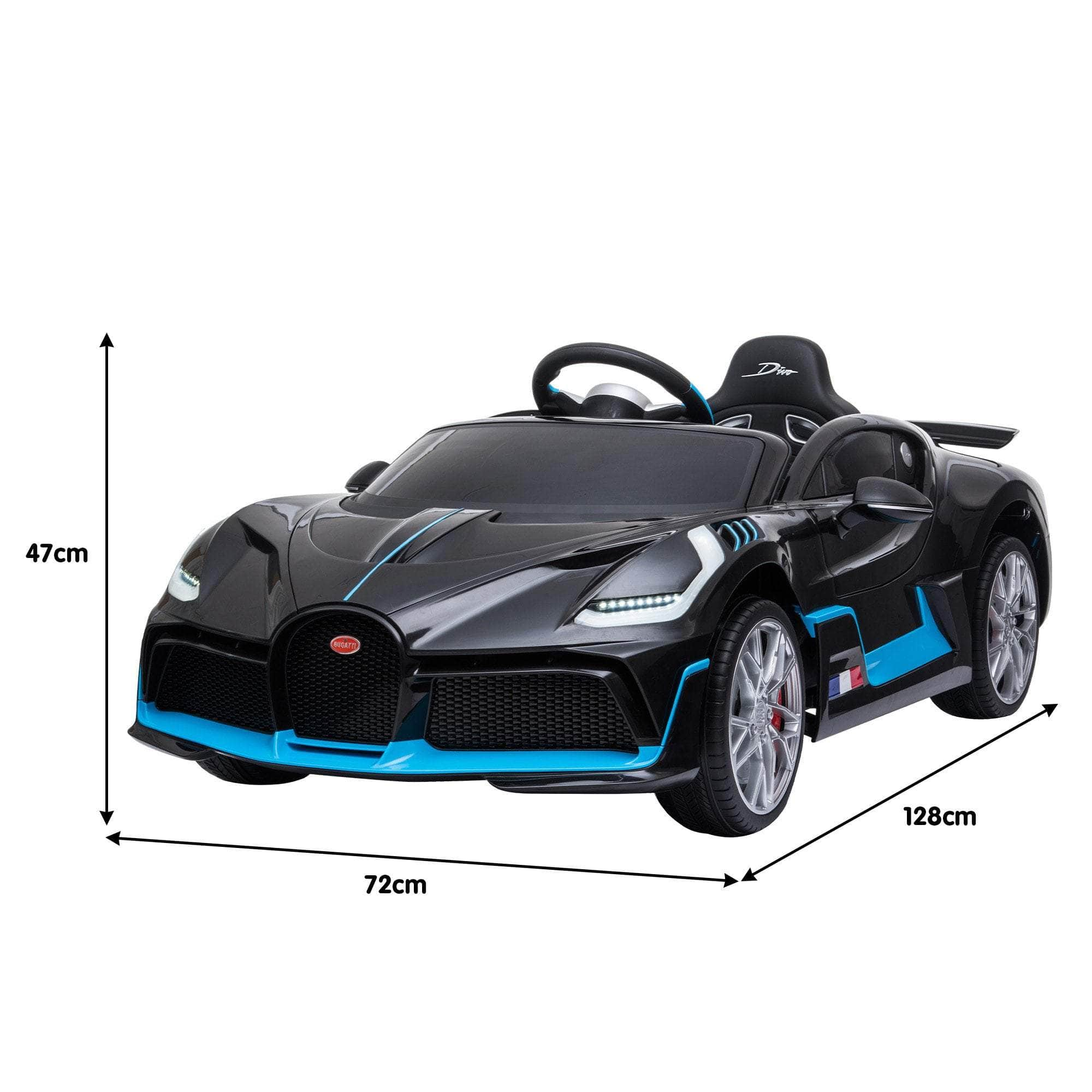 Bugatti Divo Kids Ride On Car Black/Blue/Red Edition