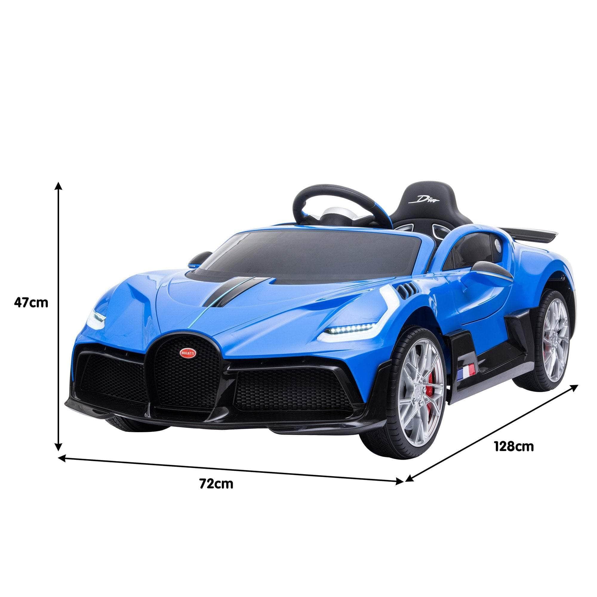 Bugatti Divo Kids Ride On Car Black/Blue/Red Edition