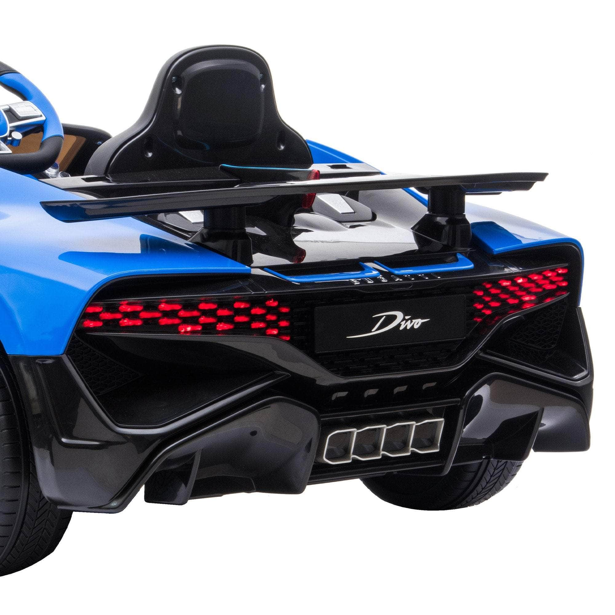 Bugatti Divo Kids Ride On Car Black/Blue/Red Edition