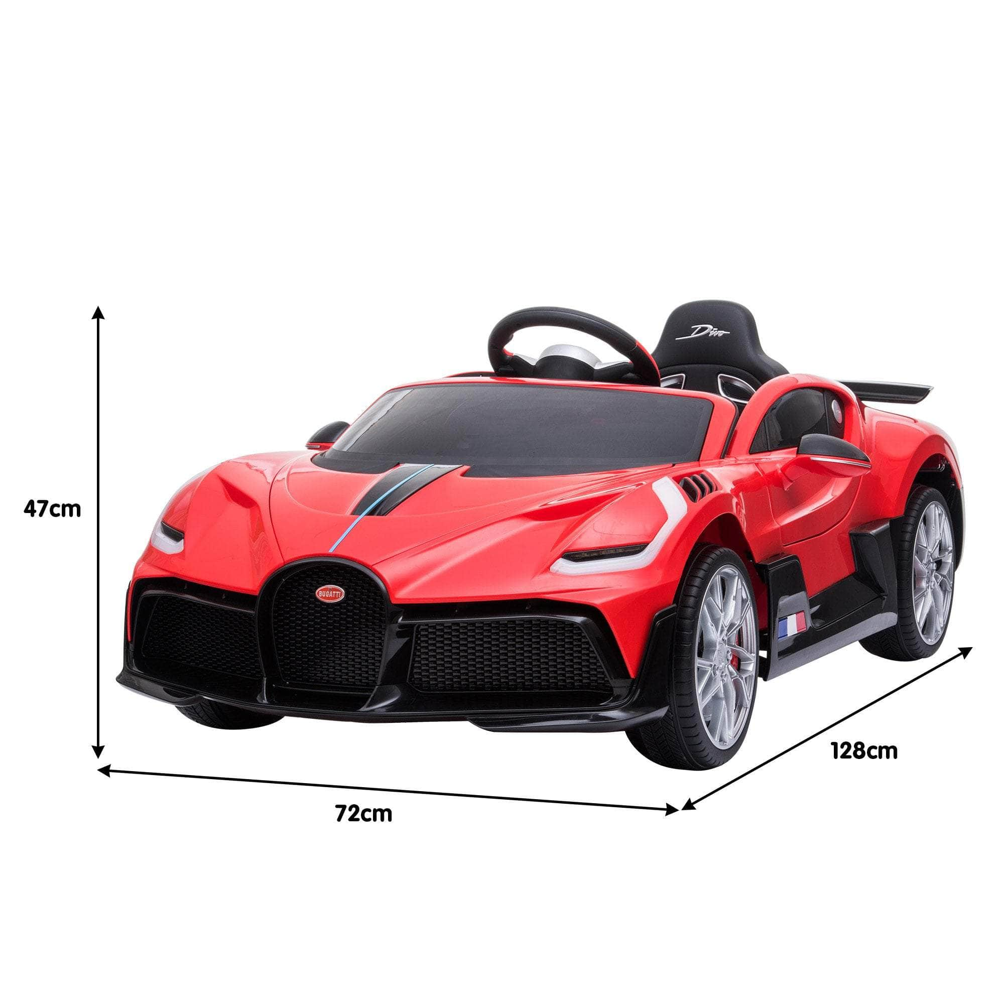 Bugatti Divo Kids Ride On Car Black/Blue/Red Edition