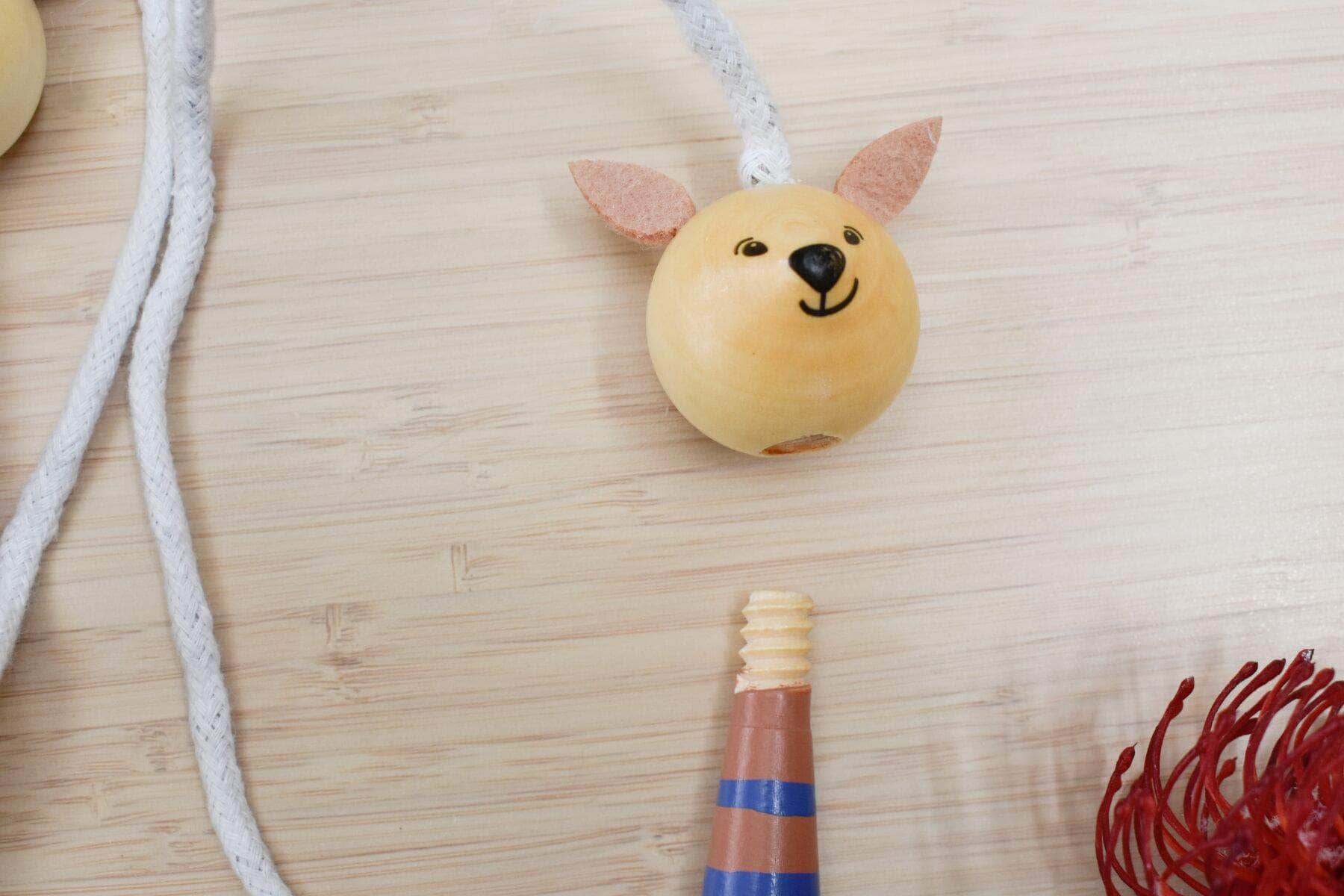 Bush buddies kangaroo wooden adjustable skipping rope