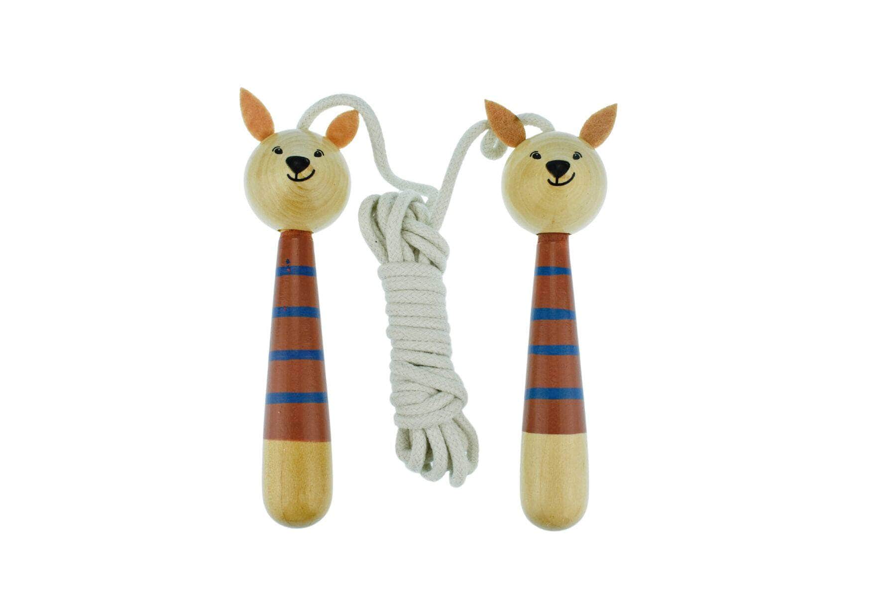 Bush buddies kangaroo wooden adjustable skipping rope