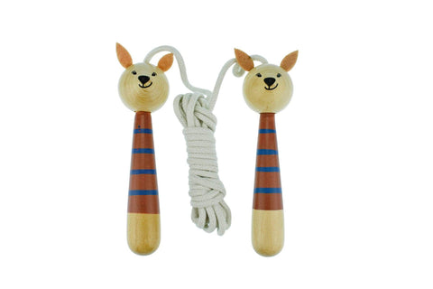 Bush buddies kangaroo wooden adjustable skipping rope