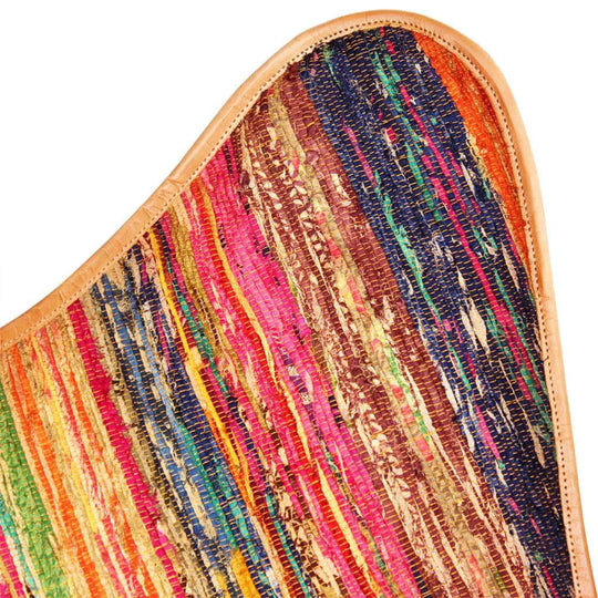 Butterfly Chairs 2 pcs Multicolour Chindi Fabric - Simple deals
