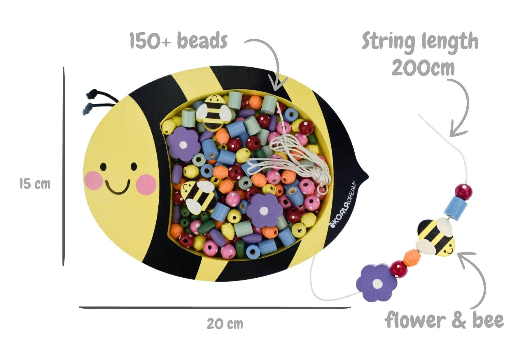 Buzzy days bead lacing bee