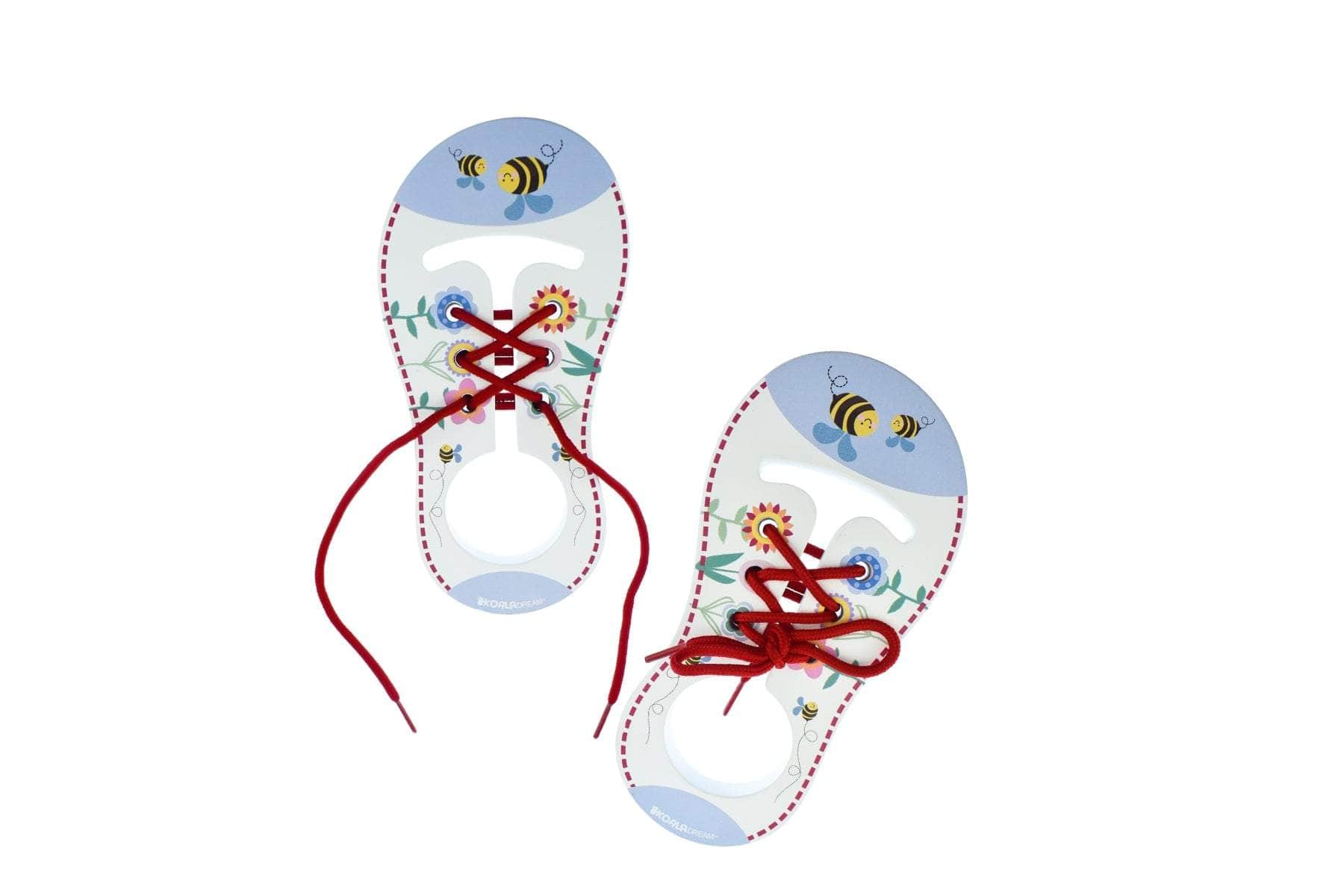 Buzzy days wooden learn to tie shoe lace (pair)