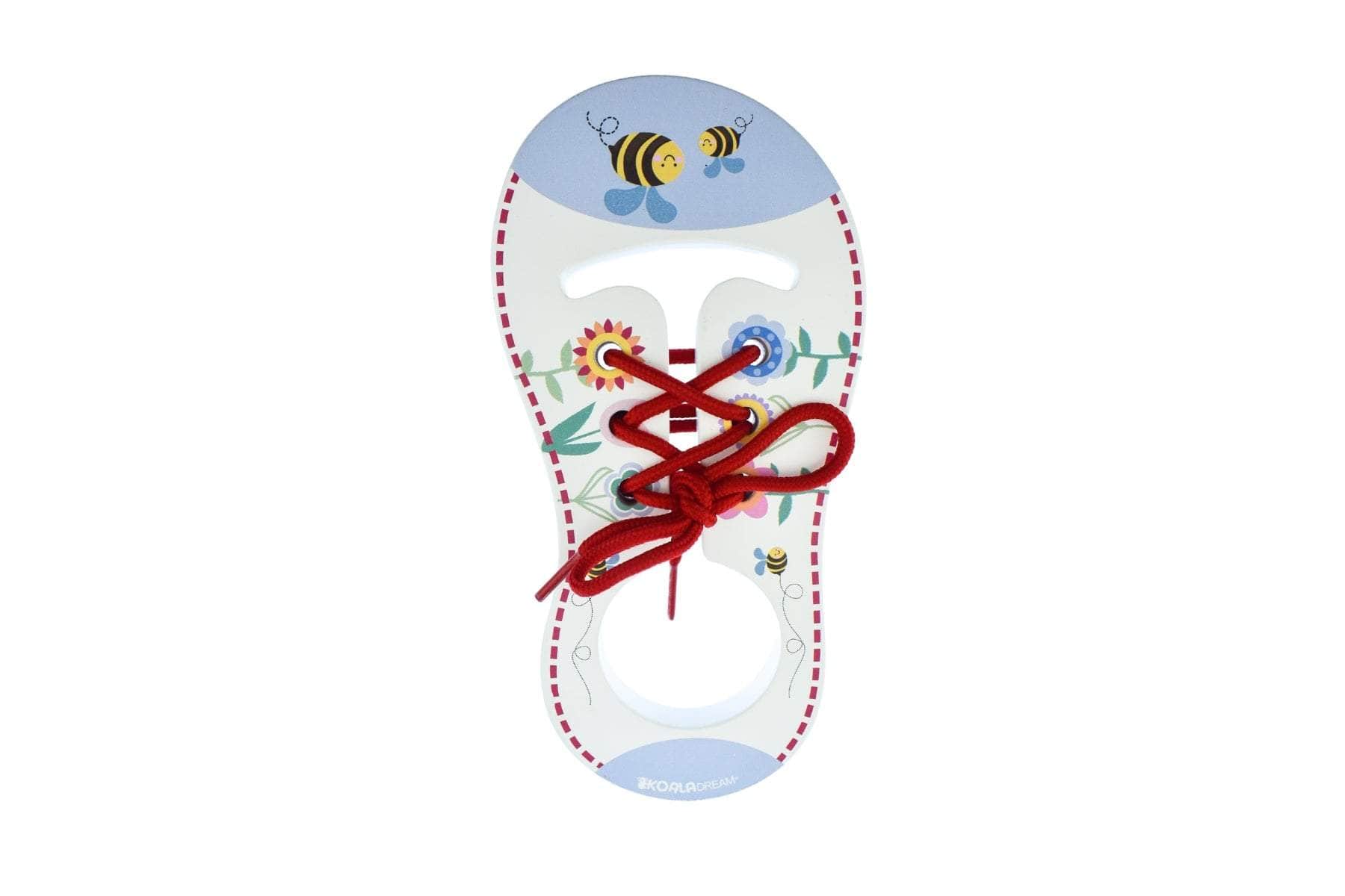 Buzzy days wooden learn to tie shoe lace (pair)