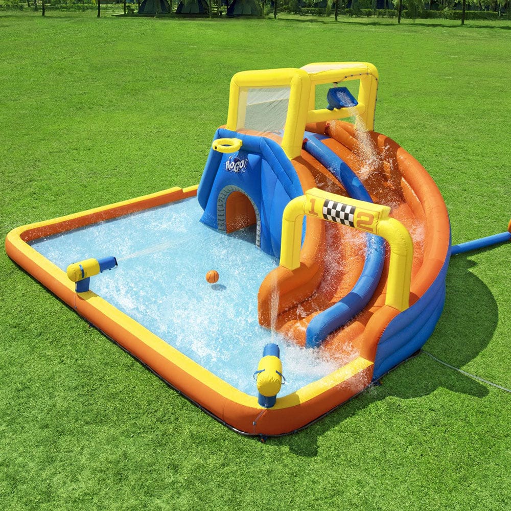Kids Water Slide Park 551X502X265Cm - Jumping Castle Double Slides