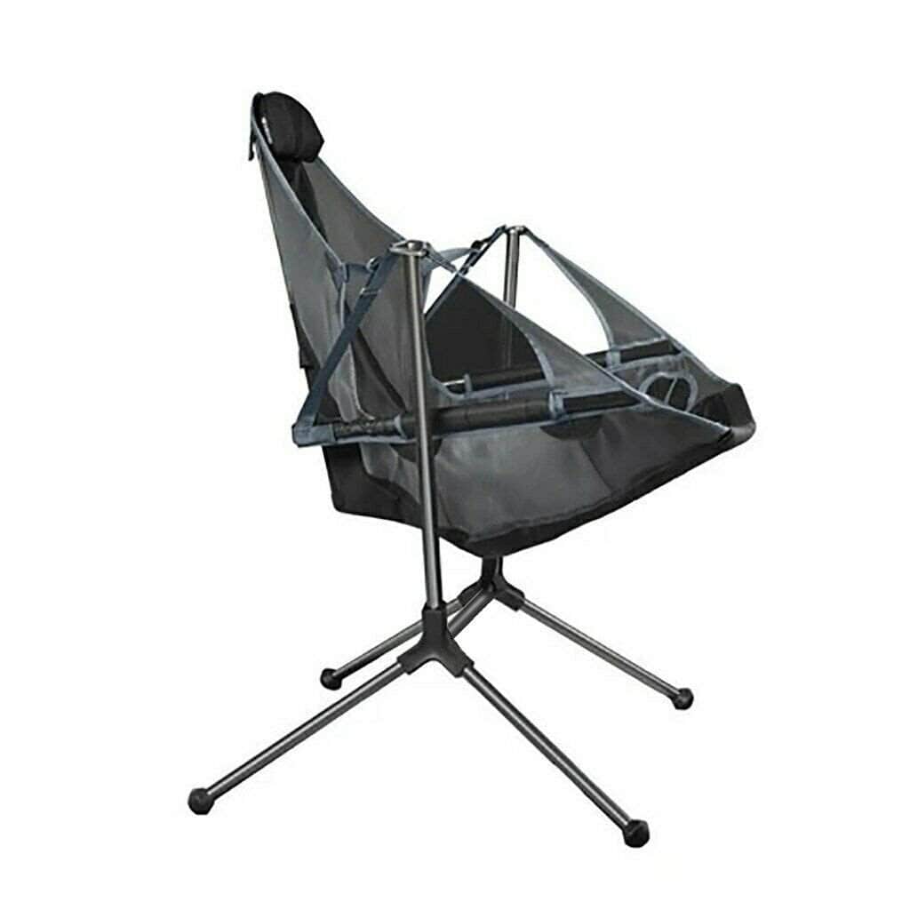 Camping Chair Foldable Swing Recliner Relaxation Swinging Back Outdoor Outdoor Portable Green