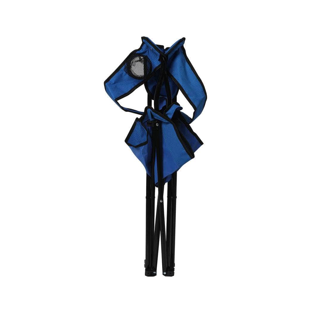 Camping Chairs Folding Arm Foldable Blue