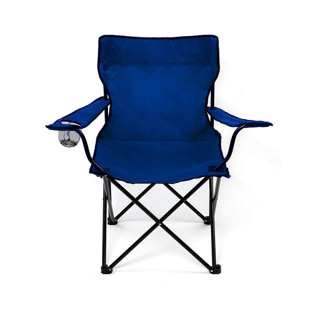 Camping Chairs Folding Arm Foldable Blue