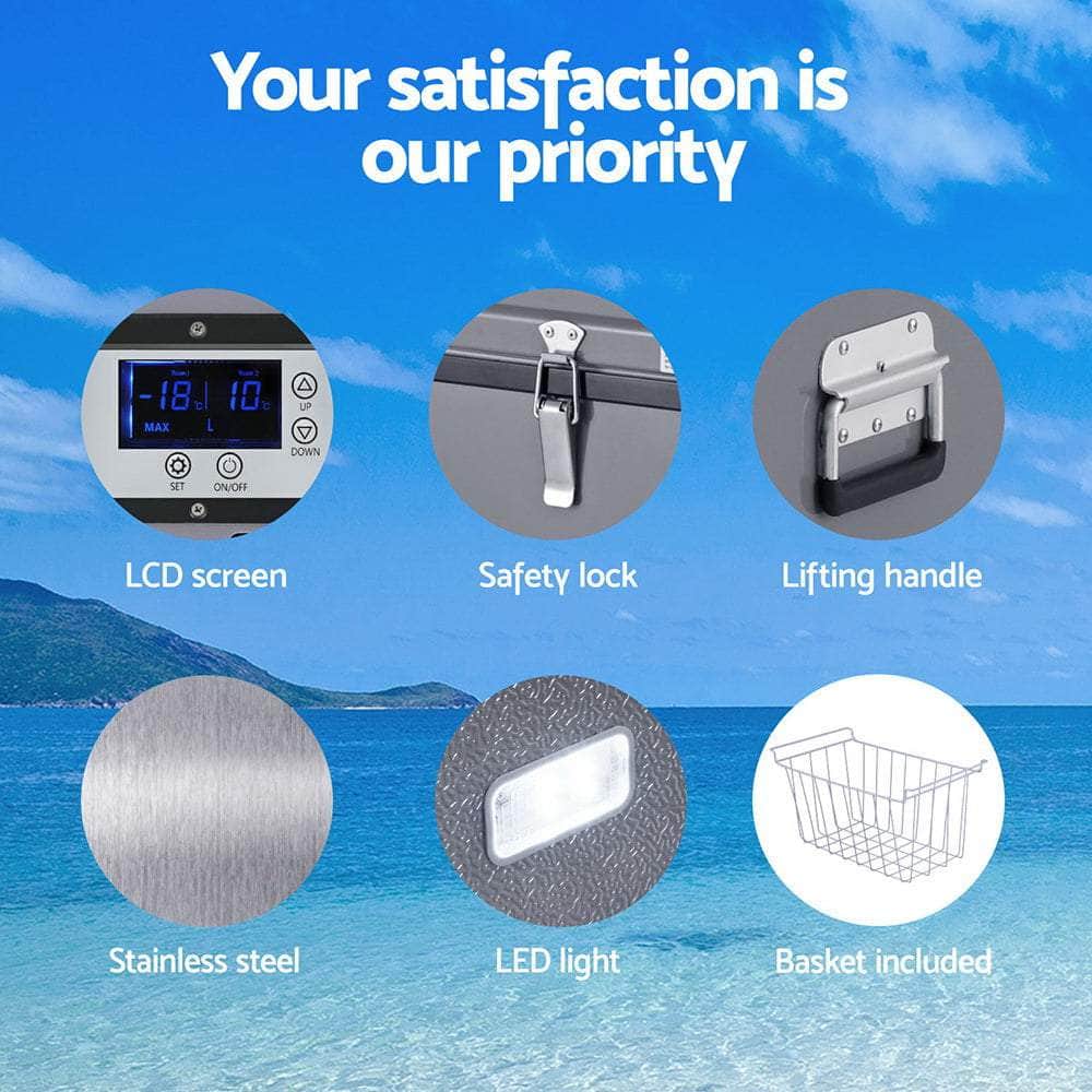 Camping Fridge 80L Portable Bar Fridges Freezer