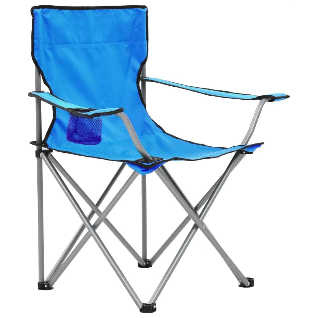 Camping Table and Chair Set 3 Pieces Blue - Simple deals