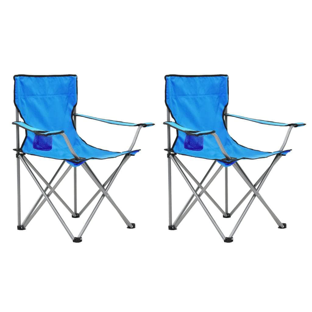 Camping Table and Chair Set 3 Pieces Blue - Simple deals