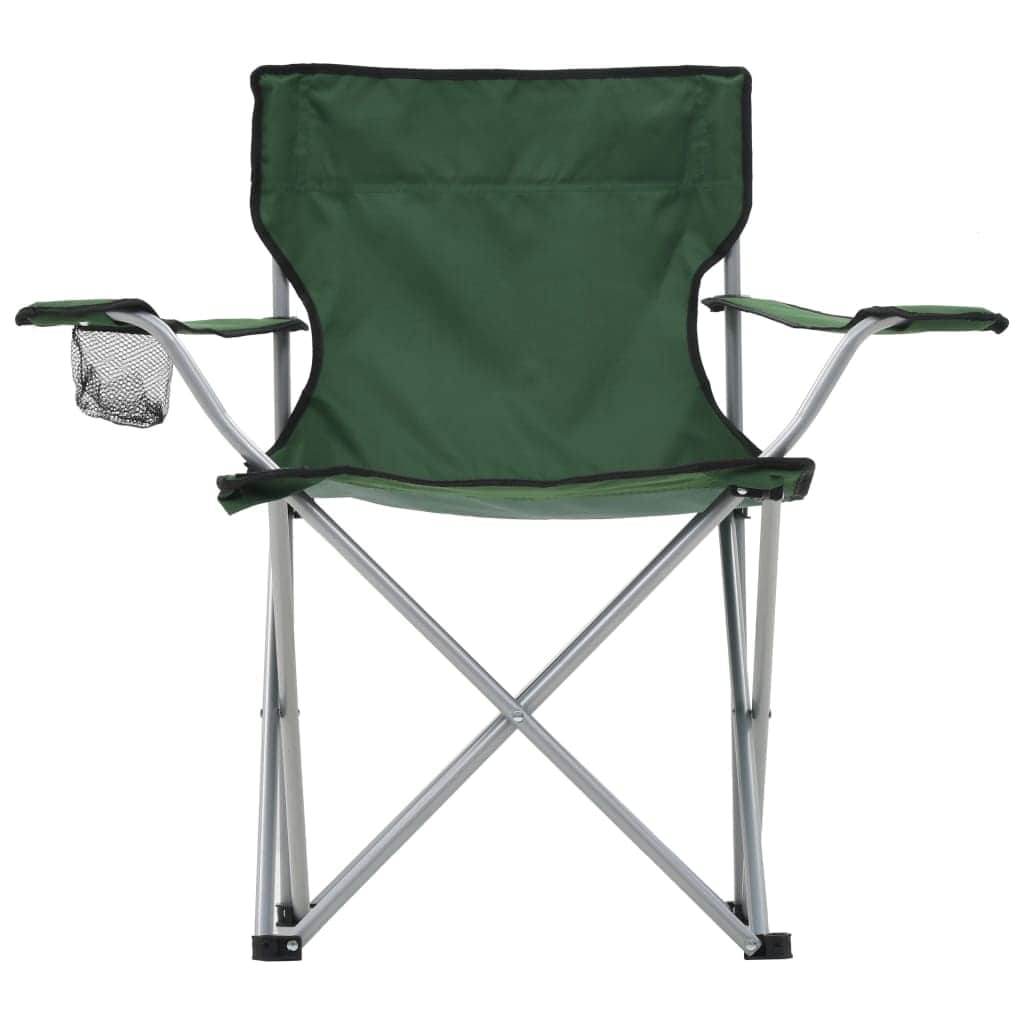 Camping Table and Chair Set 3 Pieces Green - Simple deals