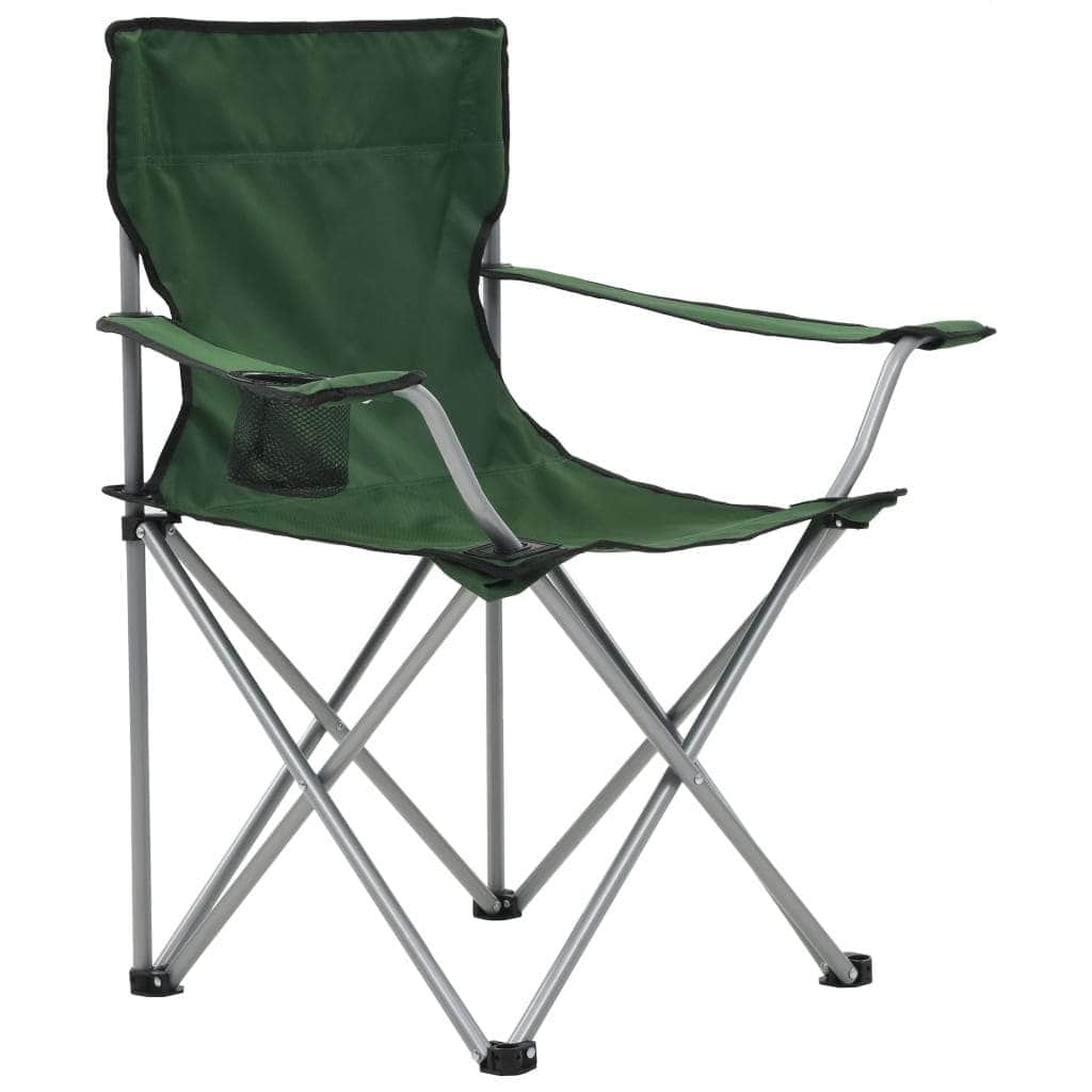Camping Table and Chair Set 3 Pieces Green - Simple deals