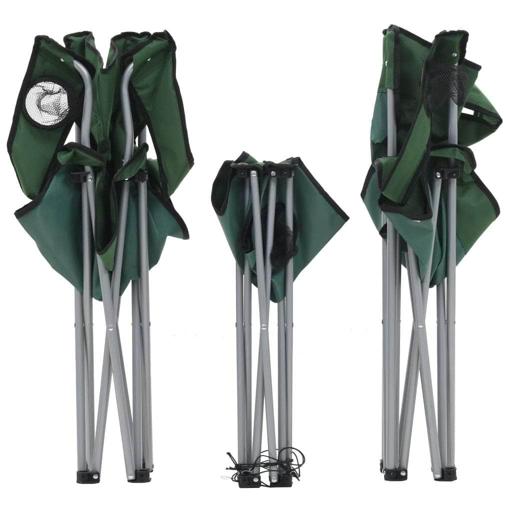Camping Table and Chair Set 3 Pieces Green - Simple deals