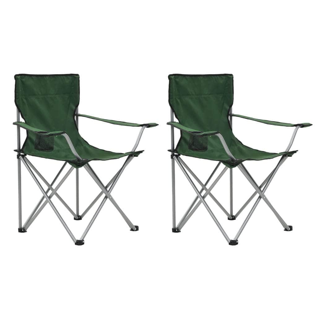 Camping Table and Chair Set 3 Pieces Green - Simple deals