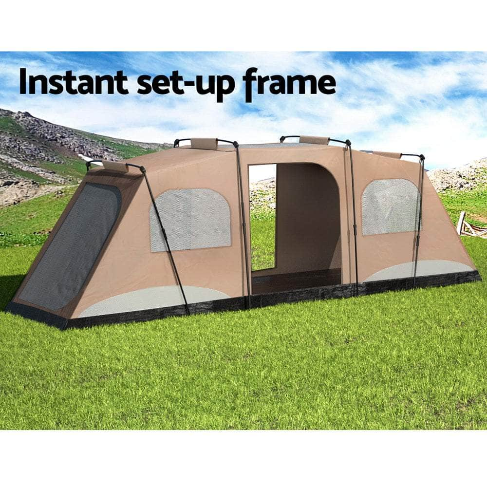 Camping Tent  Instant Up 10 Person Family Hiking Oasis