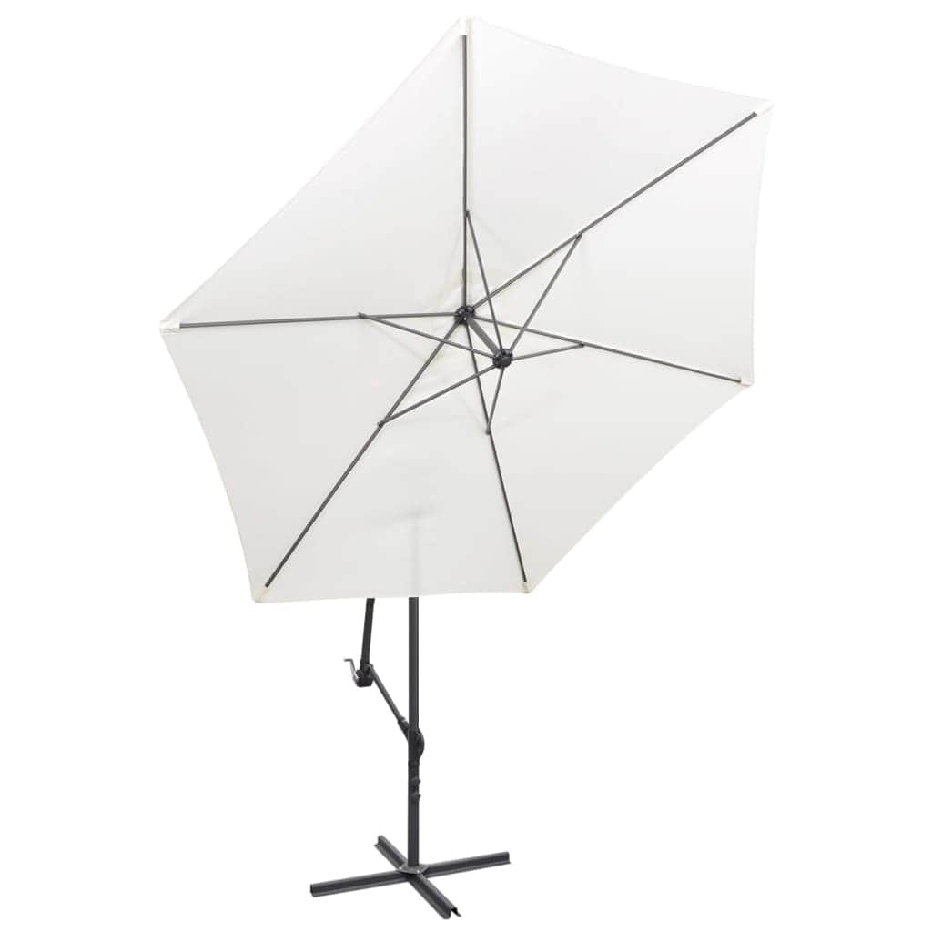 Cantilever Umbrella 3 m Sand White