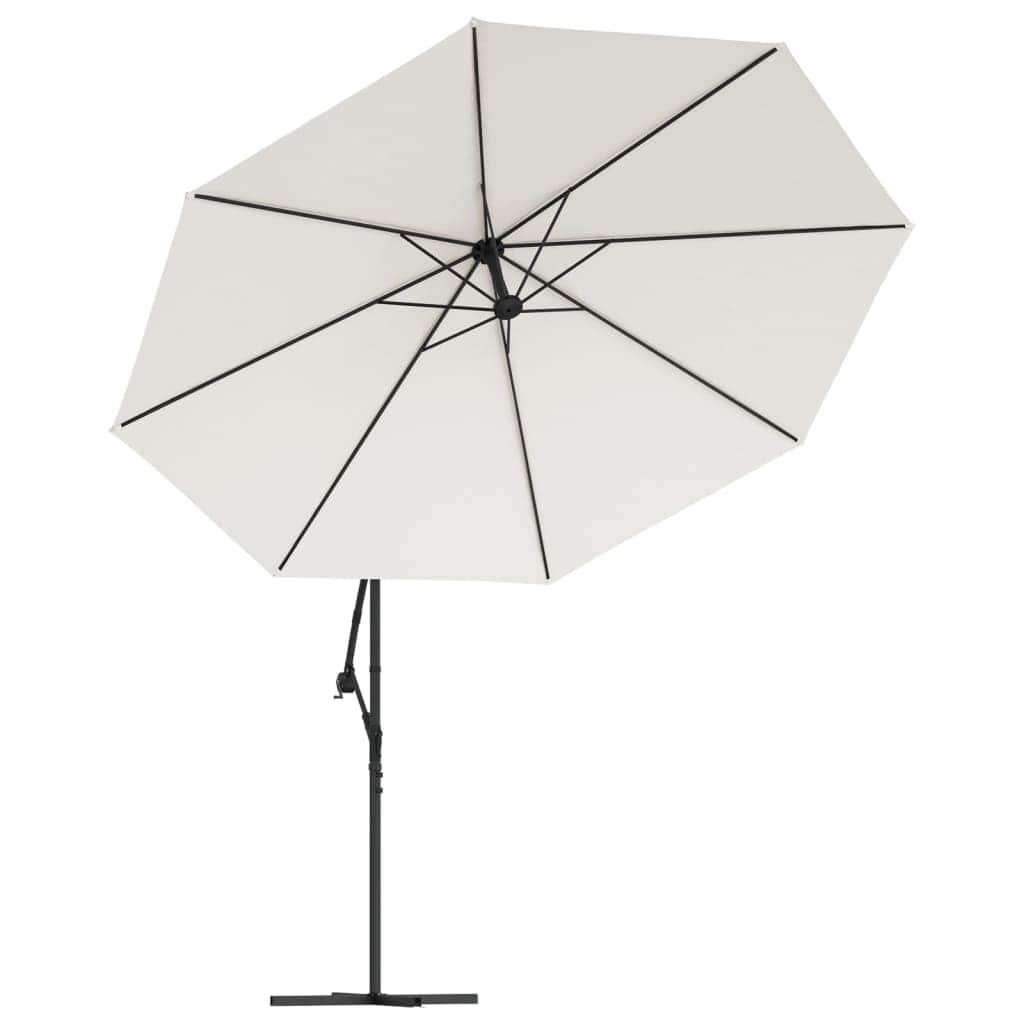 Cantilever Umbrella 3.5 m Sand White - Simple deals