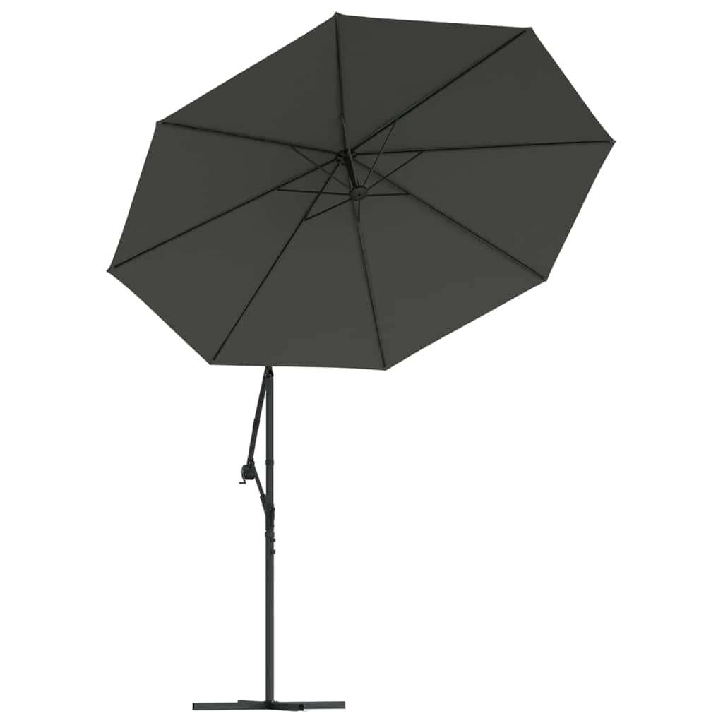 Cantilever Umbrella LED Lights and Steel Pole 300cm Anthracite - Simple deals