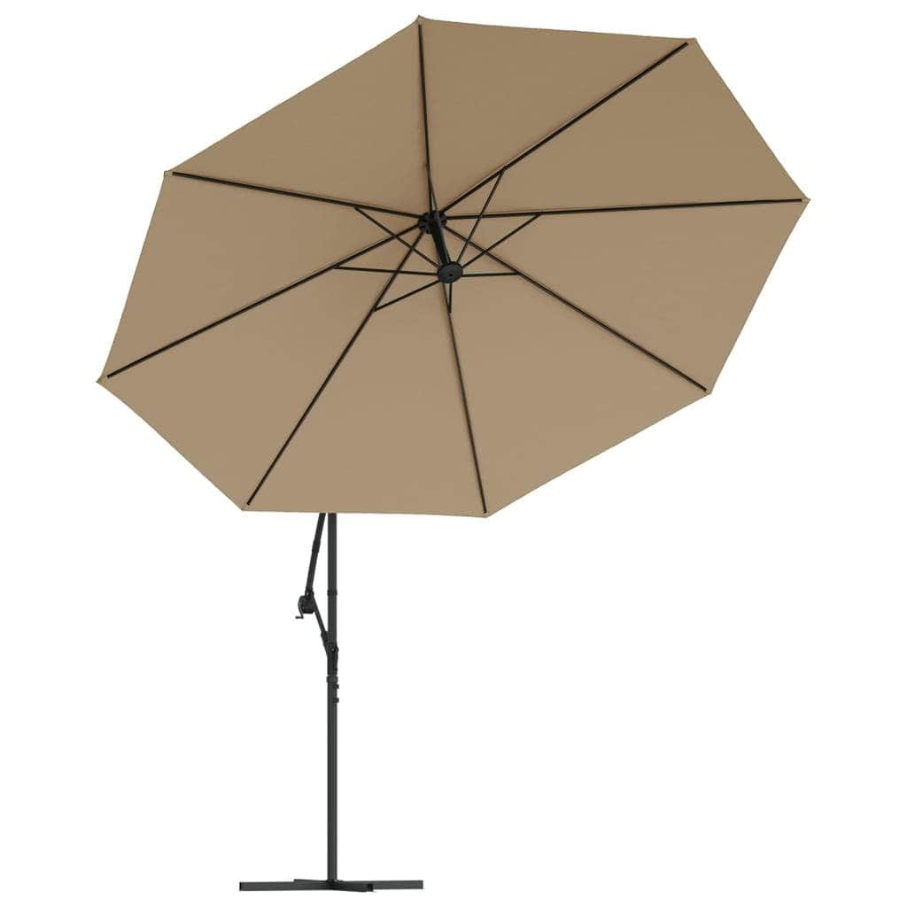 Cantilever Umbrella with Aluminium Pole 350 cm Taupe - Simple deals