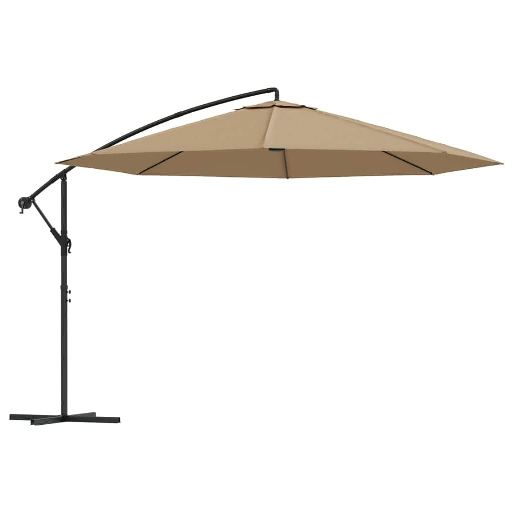 Cantilever Umbrella with Aluminium Pole 350 cm Taupe - Simple deals