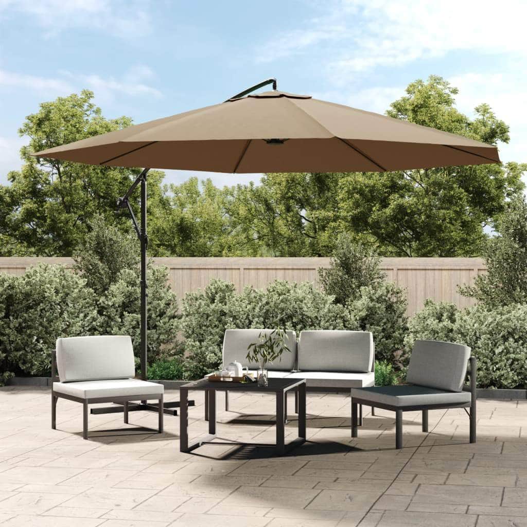 Cantilever Umbrella with Aluminium Pole 350 cm Taupe - Simple deals