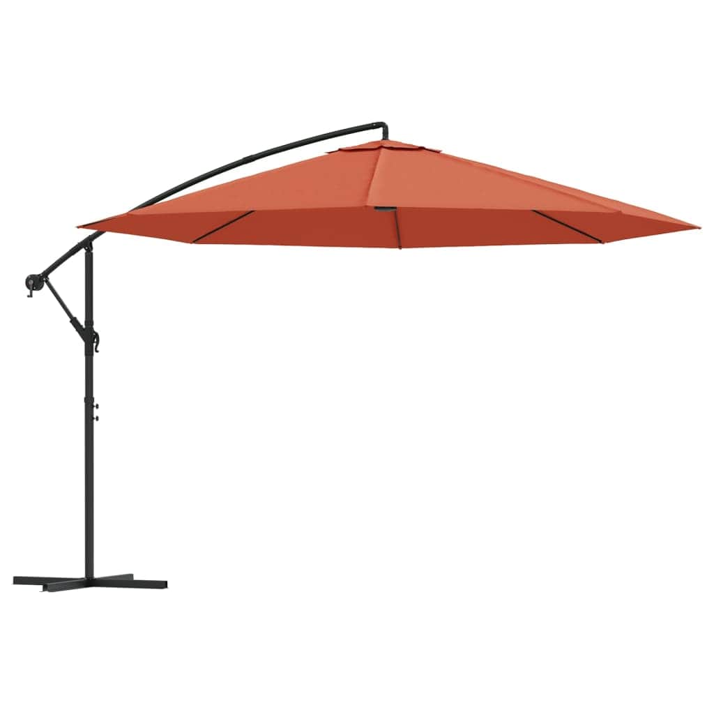 Cantilever Umbrella with Aluminium Pole 350 cm Terracotta