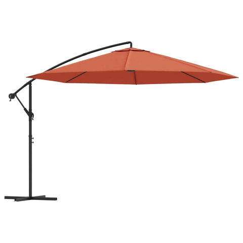 Cantilever Umbrella with Aluminium Pole 350 cm Terracotta