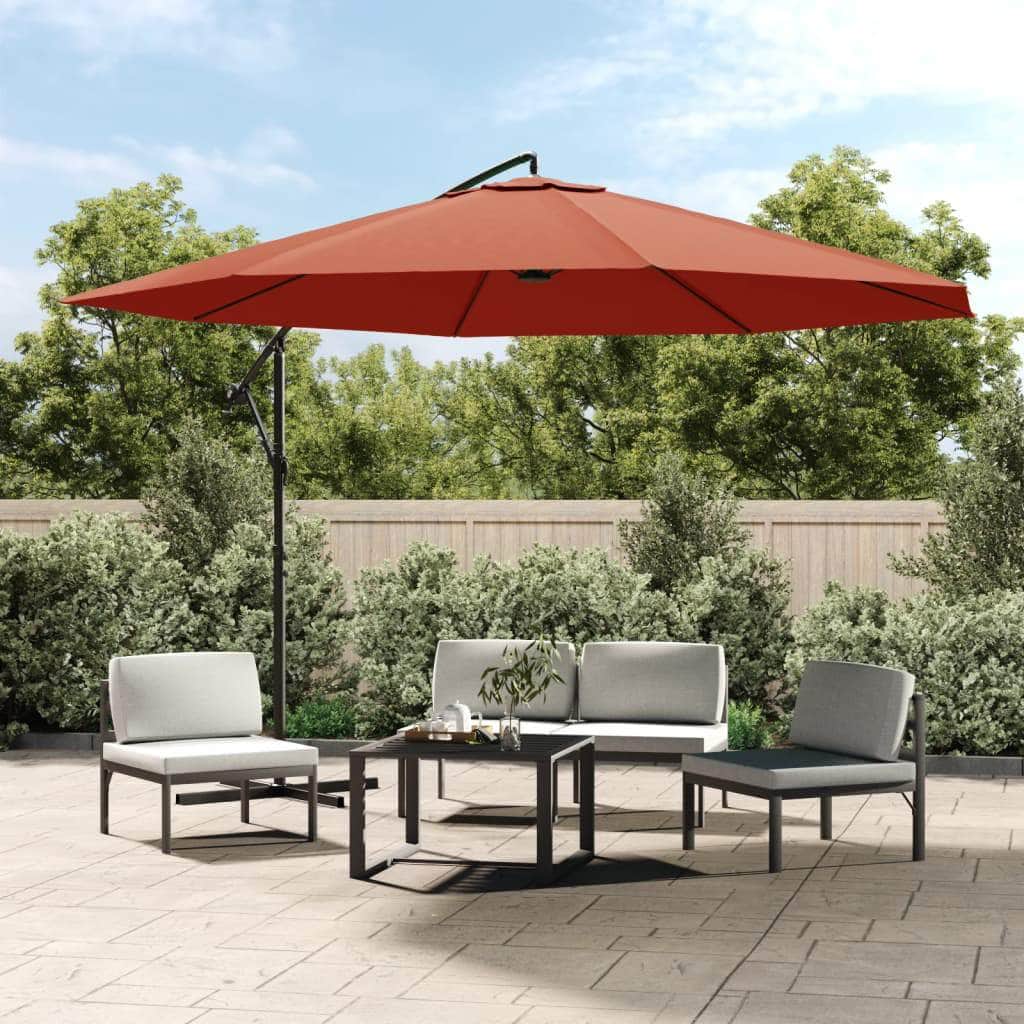 Cantilever Umbrella with Aluminium Pole 350 cm Terracotta - Simple deals
