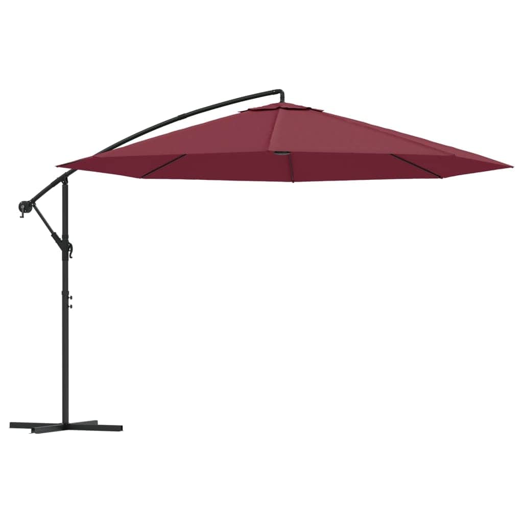 Cantilever Umbrella with Aluminium Pole Bordeaux Red - Simple deals