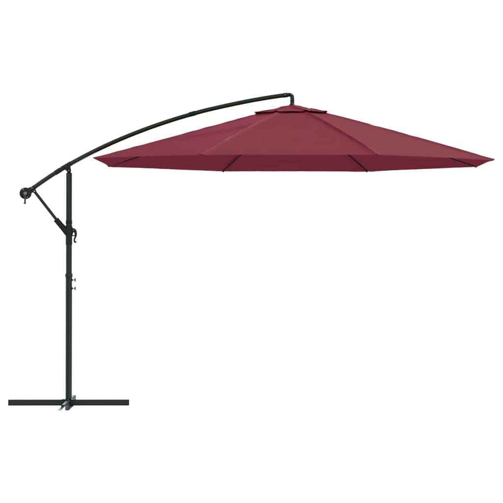 Cantilever Umbrella with Aluminium Pole Bordeaux Red - Simple deals