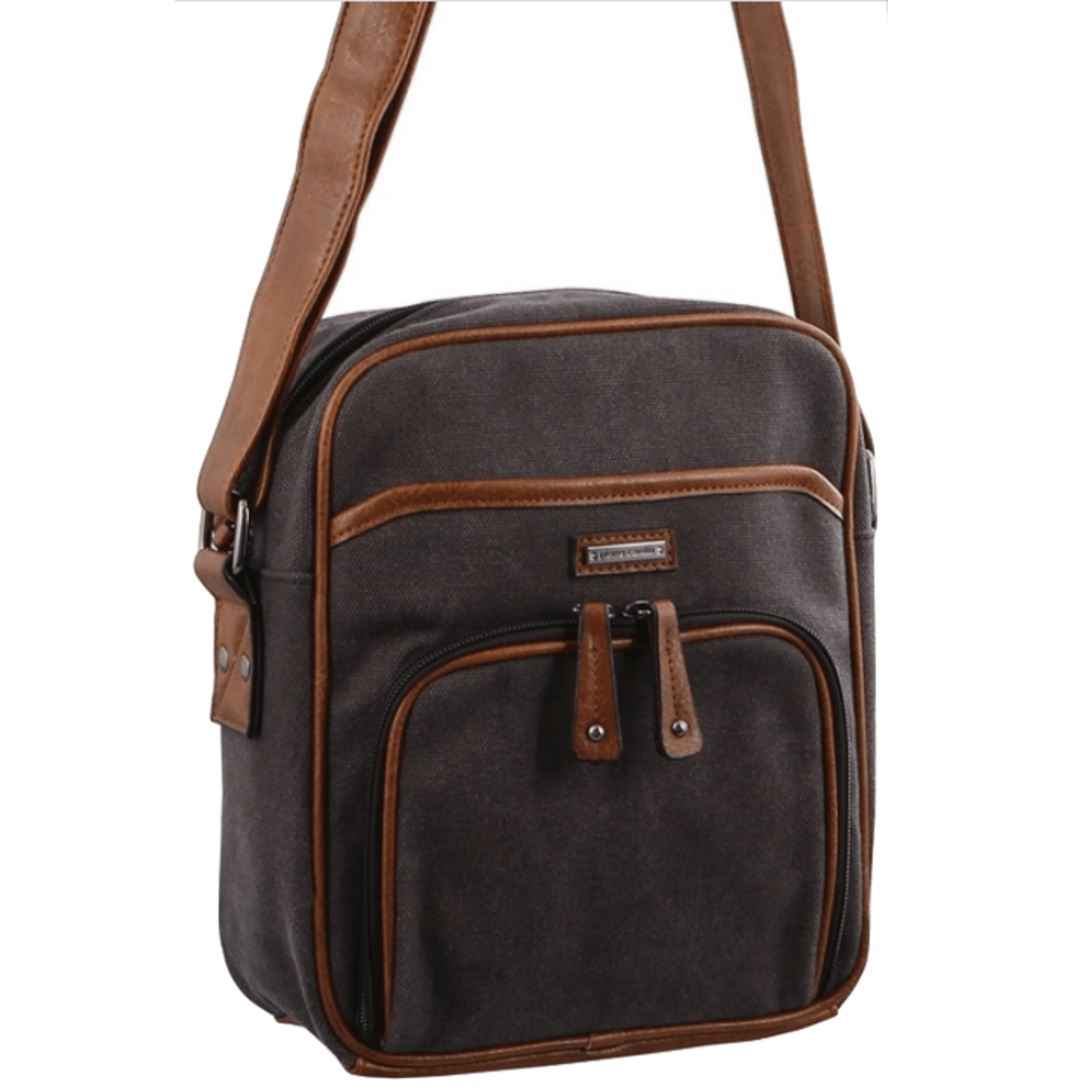 Black colour - Canvas Cross Body Messenger Bag Mens Ladies Satchel Day Pack - Black