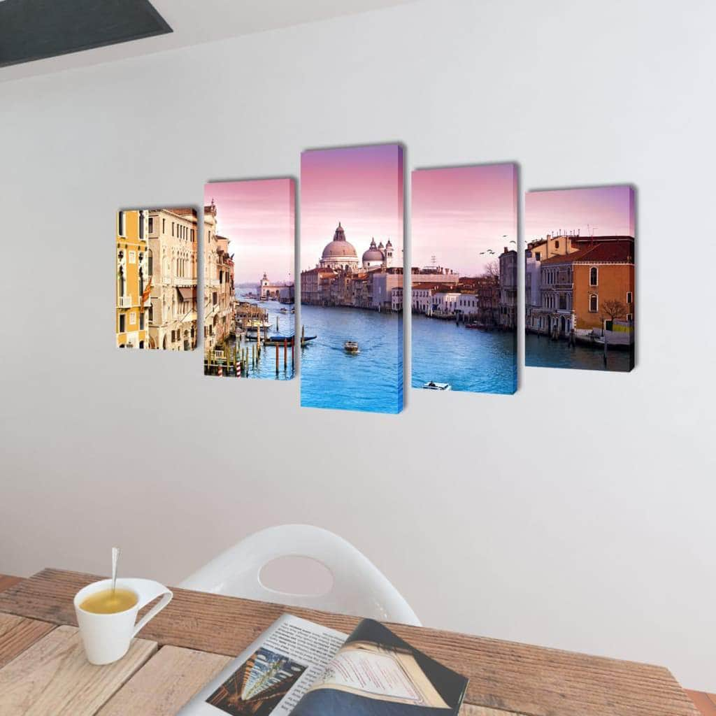 Canvas Wall Print Set Venice M